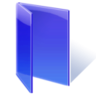 Folder open blue