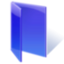 Folder open blue