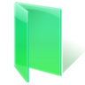 Green folder open