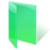 Green folder open