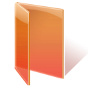 Folder open orange