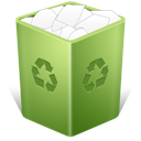 Trash full recycle bin