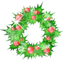 Christmas holly garland