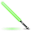 Green star wars light saber