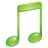 Music sound itunes green