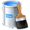 Paint design color bucket blue