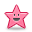 Pink smiley star