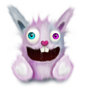 Pink rabbit smile animal elonizm pet