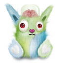 Green animal rabbit