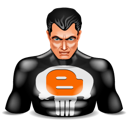 Blogger punisher super hero