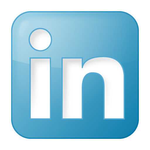 Blue linkedin box social