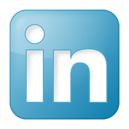 Blue linkedin box social