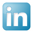 Blue linkedin box social