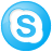 Skype social button blue