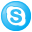 Skype social button blue