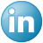 Linkedin button social blue