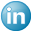 Linkedin button social blue