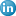 Linkedin button social blue