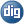 Digg button social blue