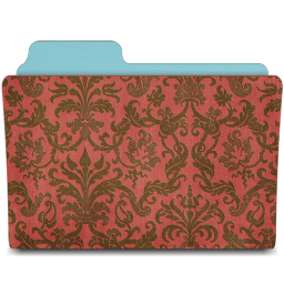 Crimson damask folder