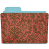 Crimson damask folder