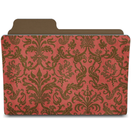 Crimsony damask folder