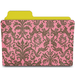 Rose damask folder