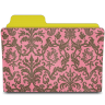 Rose damask folder