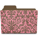 Rosey damask folder