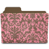 Rosey damask folder