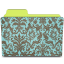 Turquoise damask folder