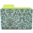 Turquoise damask folder