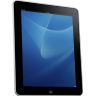 Ipad side tablet computer blue hardware background