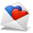 Heart mailenvelope hearts bluered valentine favourite love fav