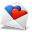 Heart mailenvelope hearts bluered valentine favourite love fav