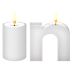 Linkedin social logo white candles candles