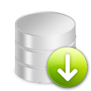 Down download decrease database data arrow