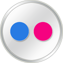 Flickr white social logo