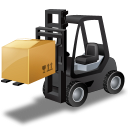 Loaded forklifttruck