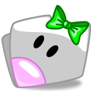 Folder woman female girl green person customer user four leaf clover face