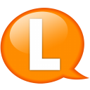 Speech balloon orange up