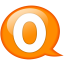 Speech balloon orange