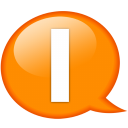 Speech balloon orange