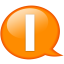 Speech balloon orange