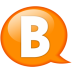 Speech balloon orange