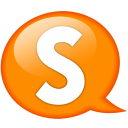 Speech balloon orange