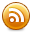 Feed button rss white