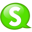 Speech balloon green