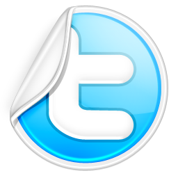 Twitter social logo peel