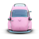 Car transport auto pink vehicle crashed car